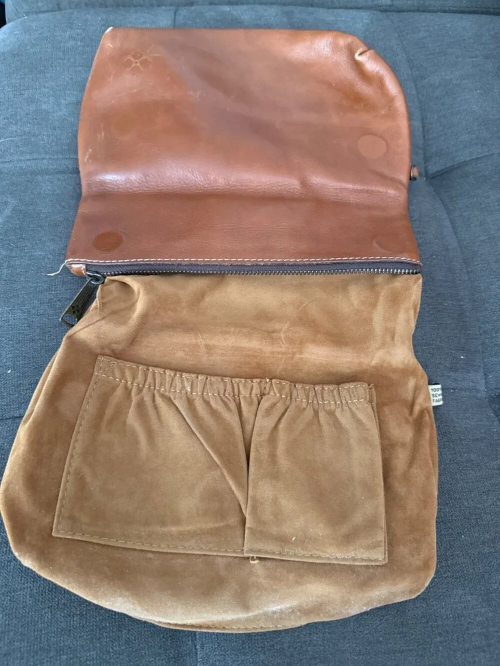 Patricia Nash Valerie Fold over Wristlet Clutch Brown Leather Purse